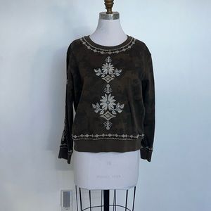 Driftwood Camo Crewneck Sweatshirt in Size Medium